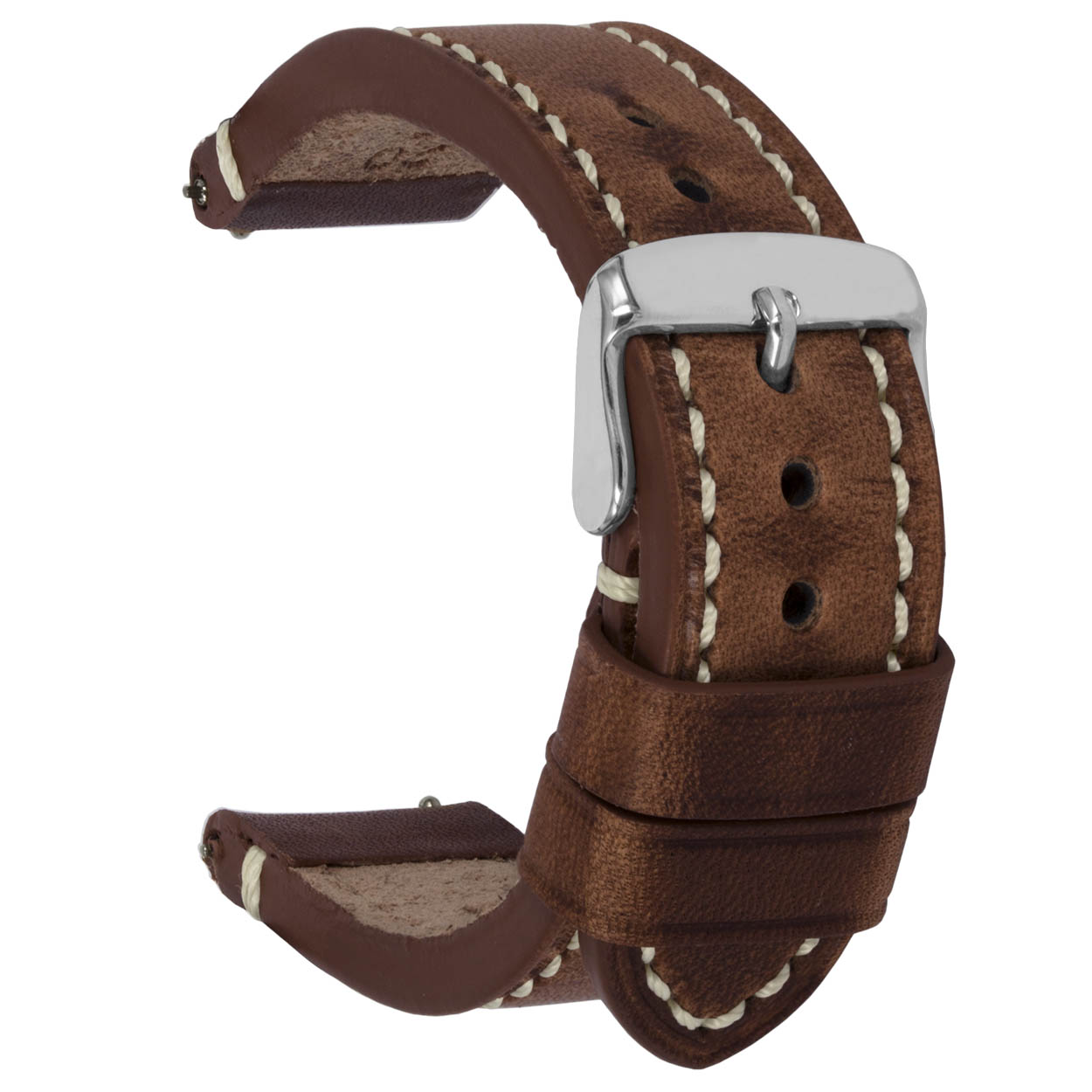 Horlogeband G421 Vintage Denver Bruin Leder 20×20 mm – Excellentwebshop