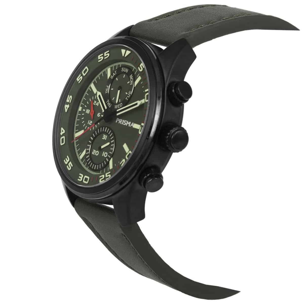 Prisma horloge P.1827 Heren Multi-functie Edelstaal Groen – Excellentwebshop