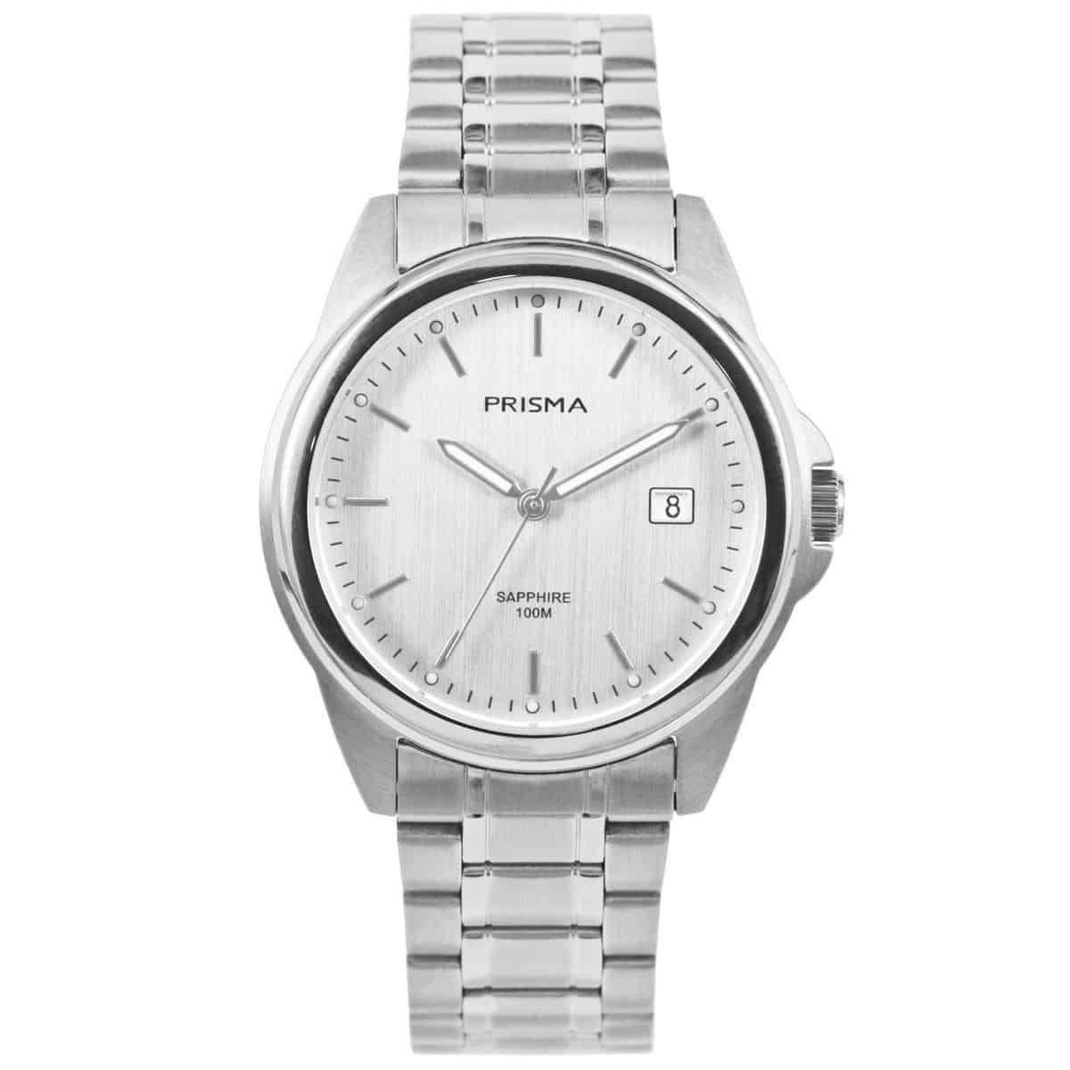 Prisma Horloge P.1850 Heren Edelstaal Saffier 10 ATM – Excellentwebshop